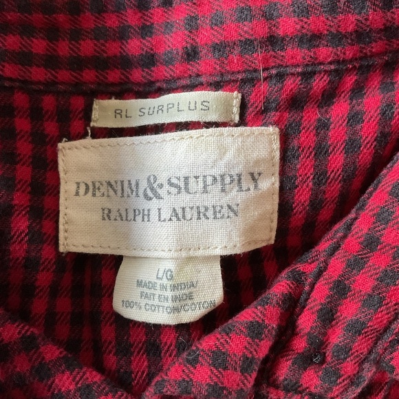 Denim & Supply Ralph Lauren Plaid Button-Down Shirt – Size L - Picture 5 of 5